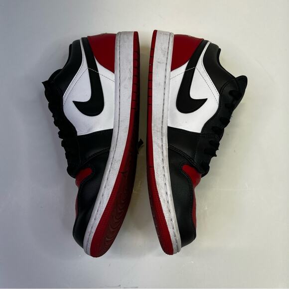 Nike Air Jordan 1 Low Bred Toe sneakers gym red white black - 11 - Picture 4 of 9